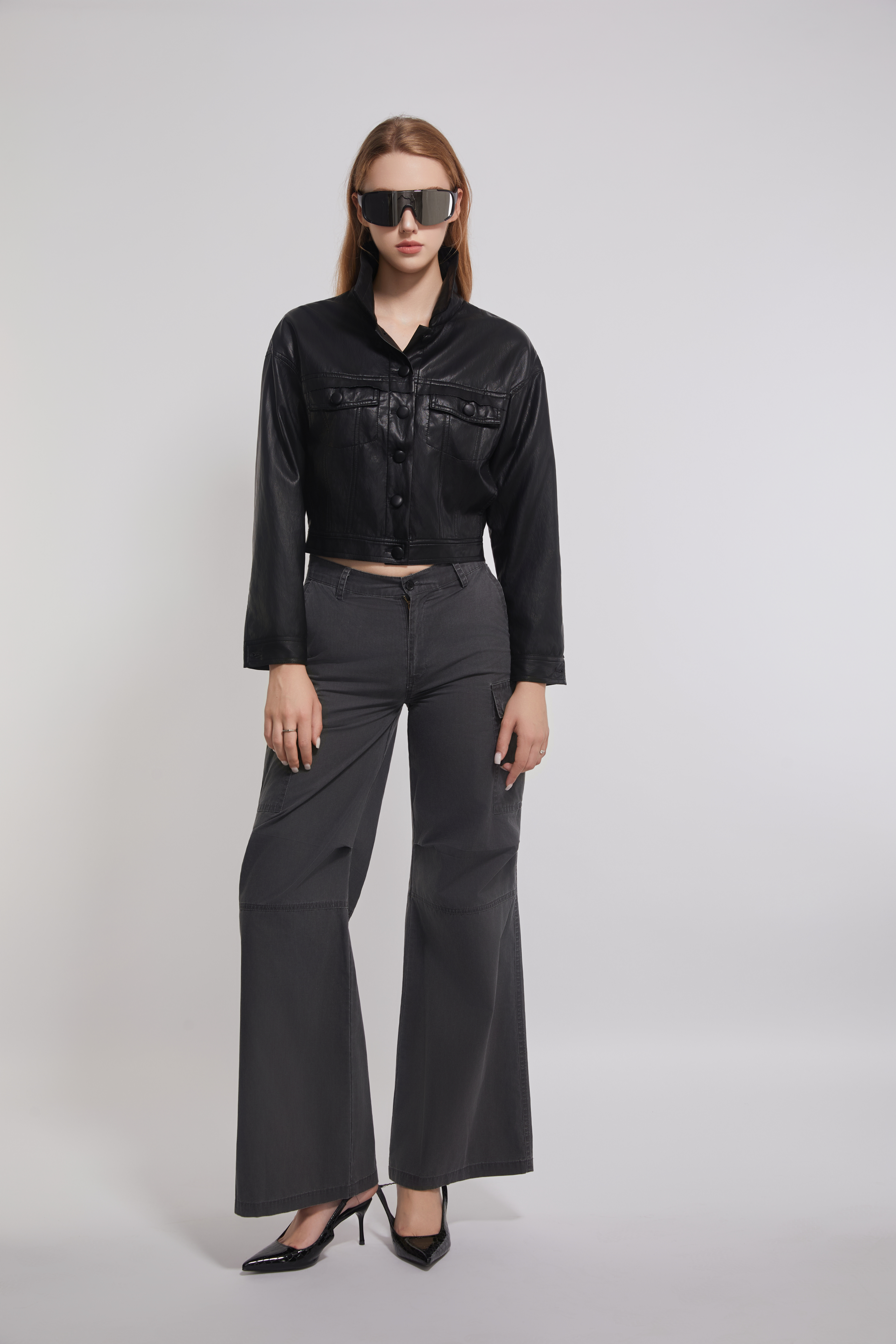 Cozy Leather Short Jacket