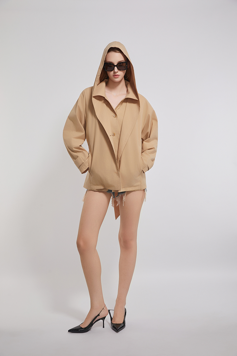 Hoodies Double Layer Short Coat