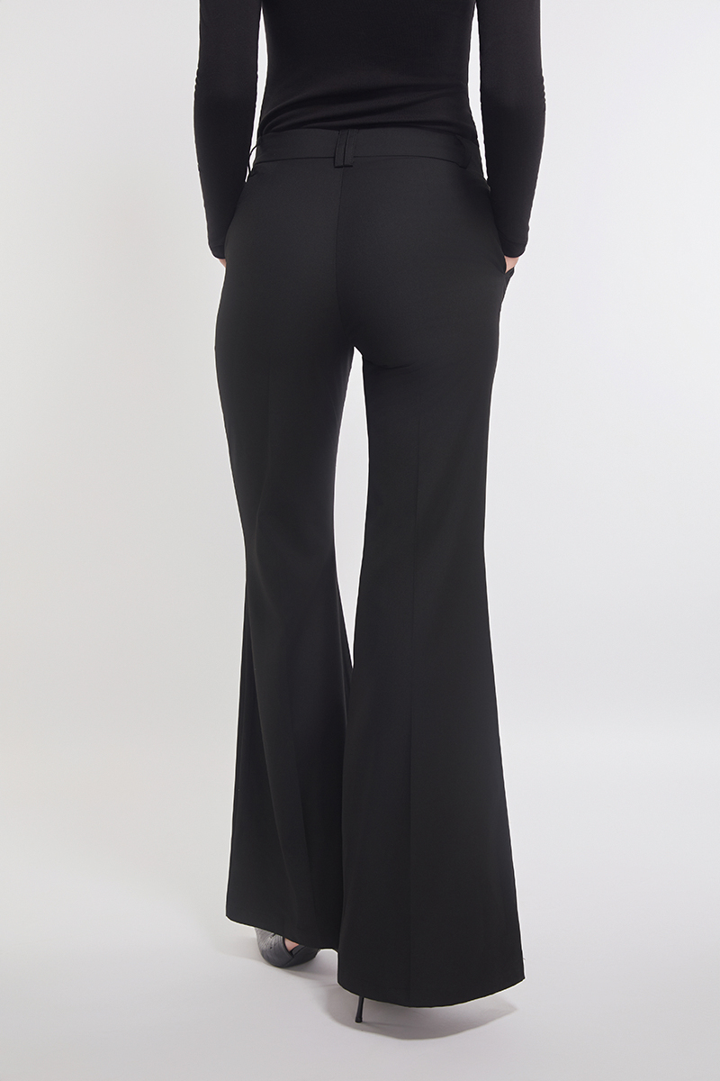 Stretched Wide Leg Slim Pants