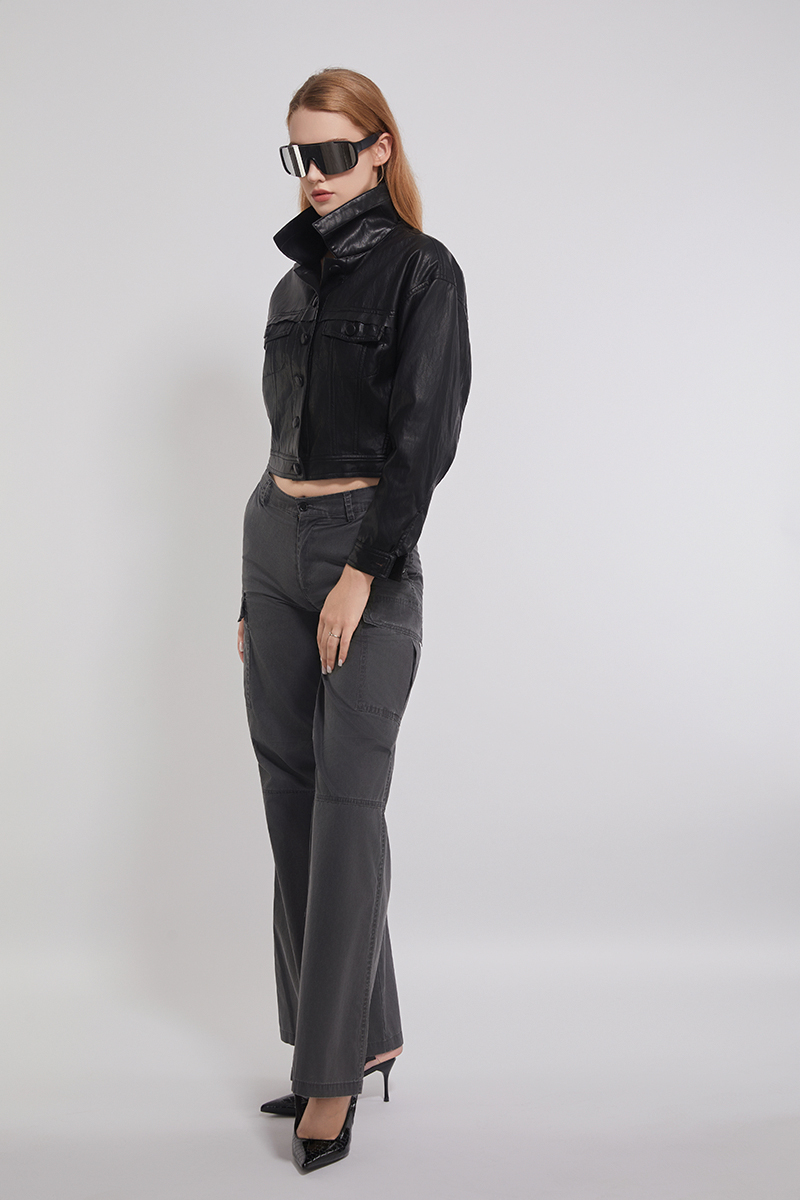 Cozy Leather Short Jacket